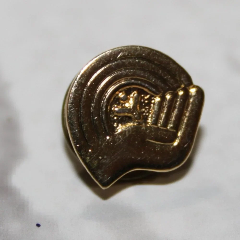 🟡🔺 Gold YMCA Lapel Pin · 0.5